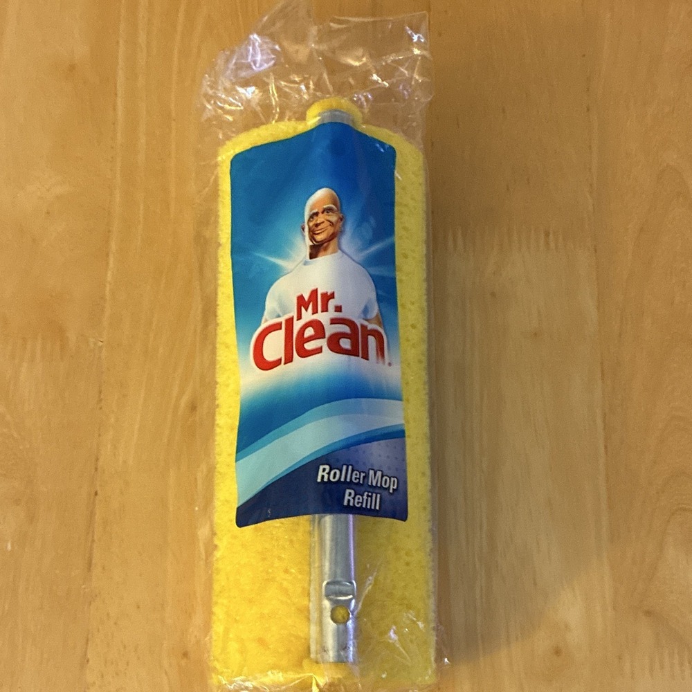 Mr. Clean Roller Mop Refill Sponge Head Replacement NIP